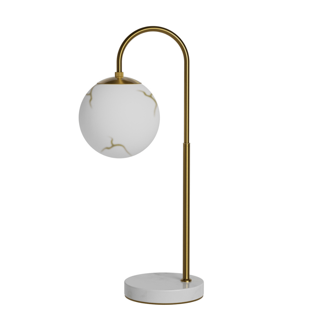 Produktbillede af Bellagio Bordlampe Messing/hvid By Rydéns i premium kvalitet