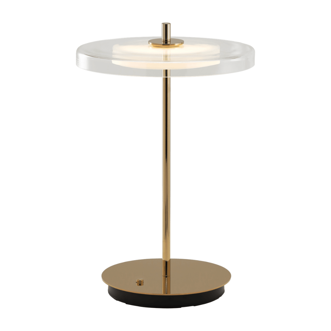 Produktbillede af Asteria Move Glass Bordlampe Transperant/ Messing Umage i premium kvalitet