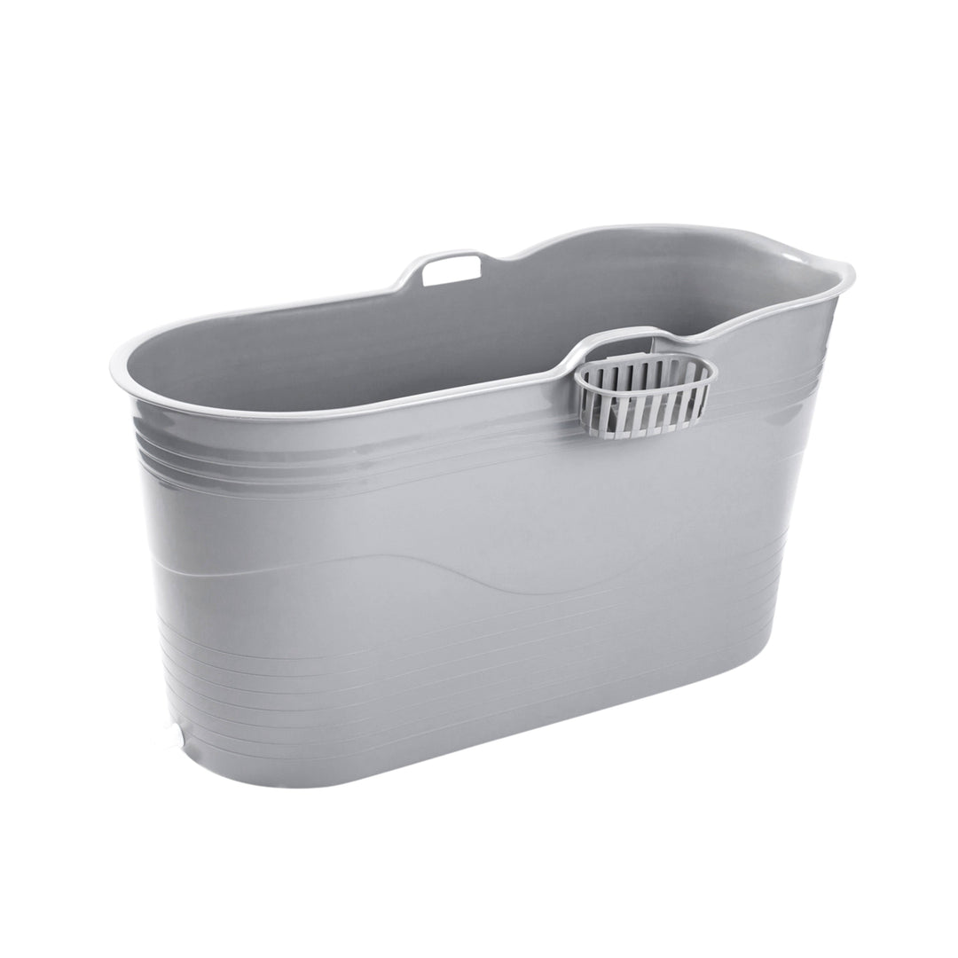 Produktbillede af Tubfamily XL badebalje til voksne Ekstra kraftig plast og forbedret siddekomfort grå på tilbud i høj kvalitet