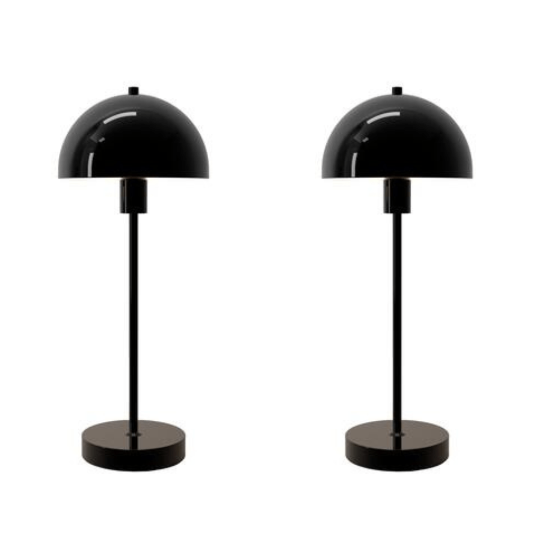 Produktbillede af Vienda 2 stk sort Bordlampe Herstal i premium kvalitet