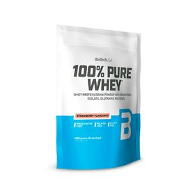 Produktbillede af 100% Pure Whey Protein pulver Strawberry 454 g på tilbud