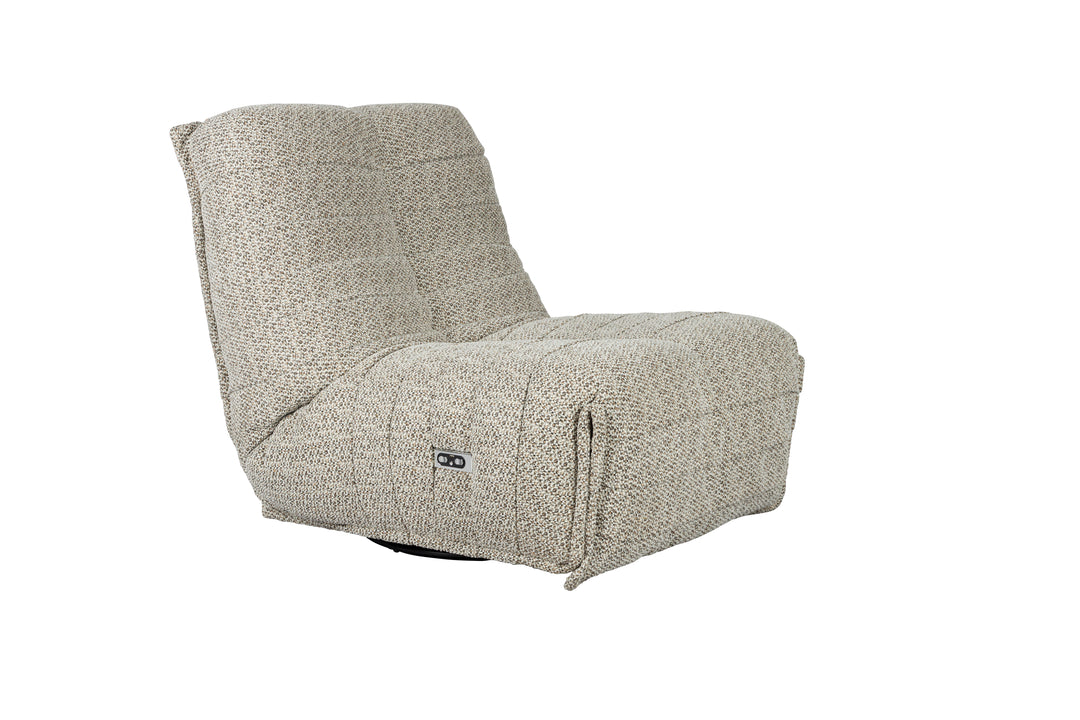 DUTCHBONE Hamilton loungestol elektrisk justerbar m. USB-stik cappuccino polyester og jern