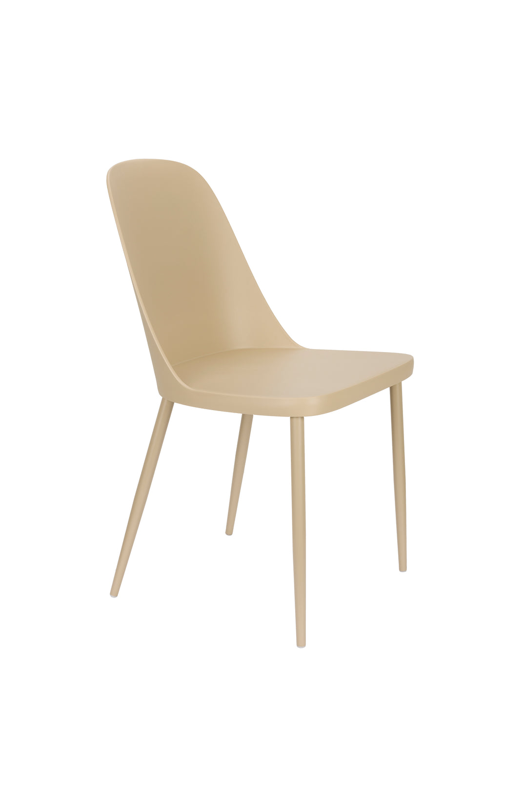 WHITE LABEL LIVING Pip spisebordsstol beige plastik og stål