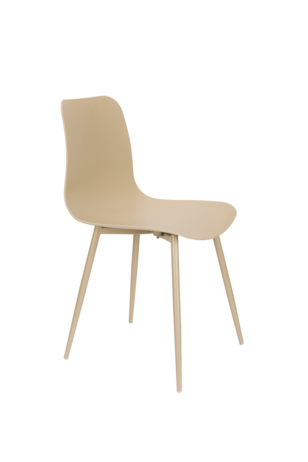 WHITE LABEL LIVING Leon spisebordsstol beige plastik og stål
