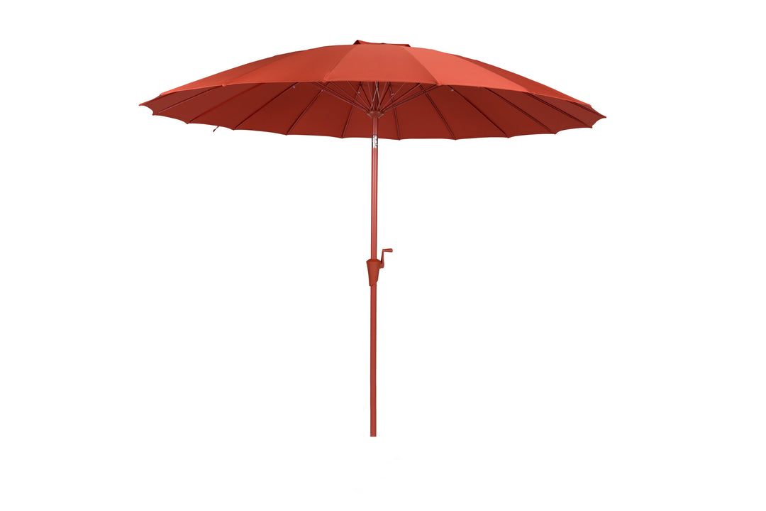 ZUIVER Sunshine parasol rød polyester og rustfri metal Ø250
