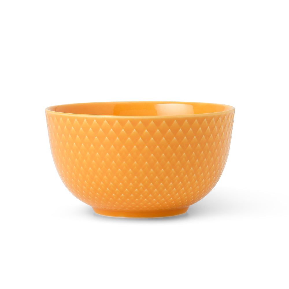 Produktbillede af Lyngby Porcelæn Rhombe Skål 11 cm gul i premium kvalitet