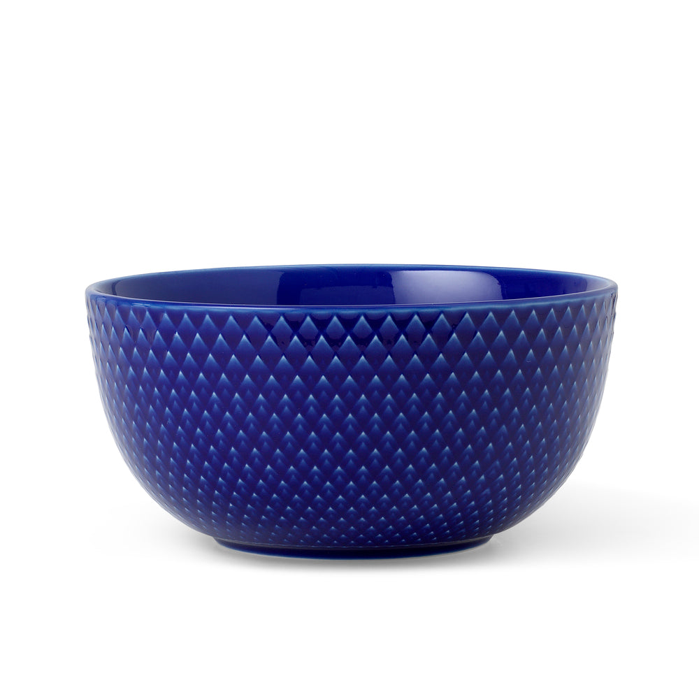 Produktbillede af Lyngby Porcelæn Rhombe Skål 13 cm mørk blå i premium kvalitet