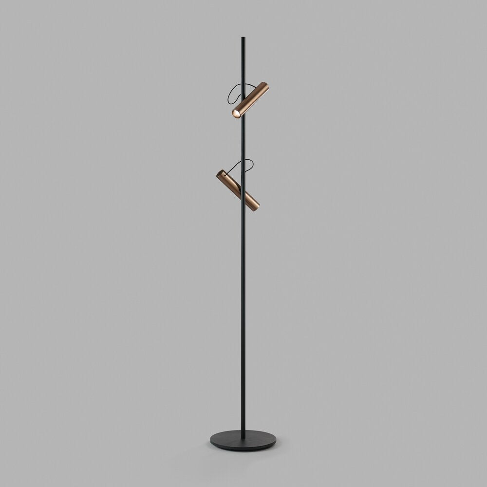 Produktbillede af Spirit F1 LED Gulvlampe Sort/Rose Gold 2700K LIGHT-POINT i premium kvalitet