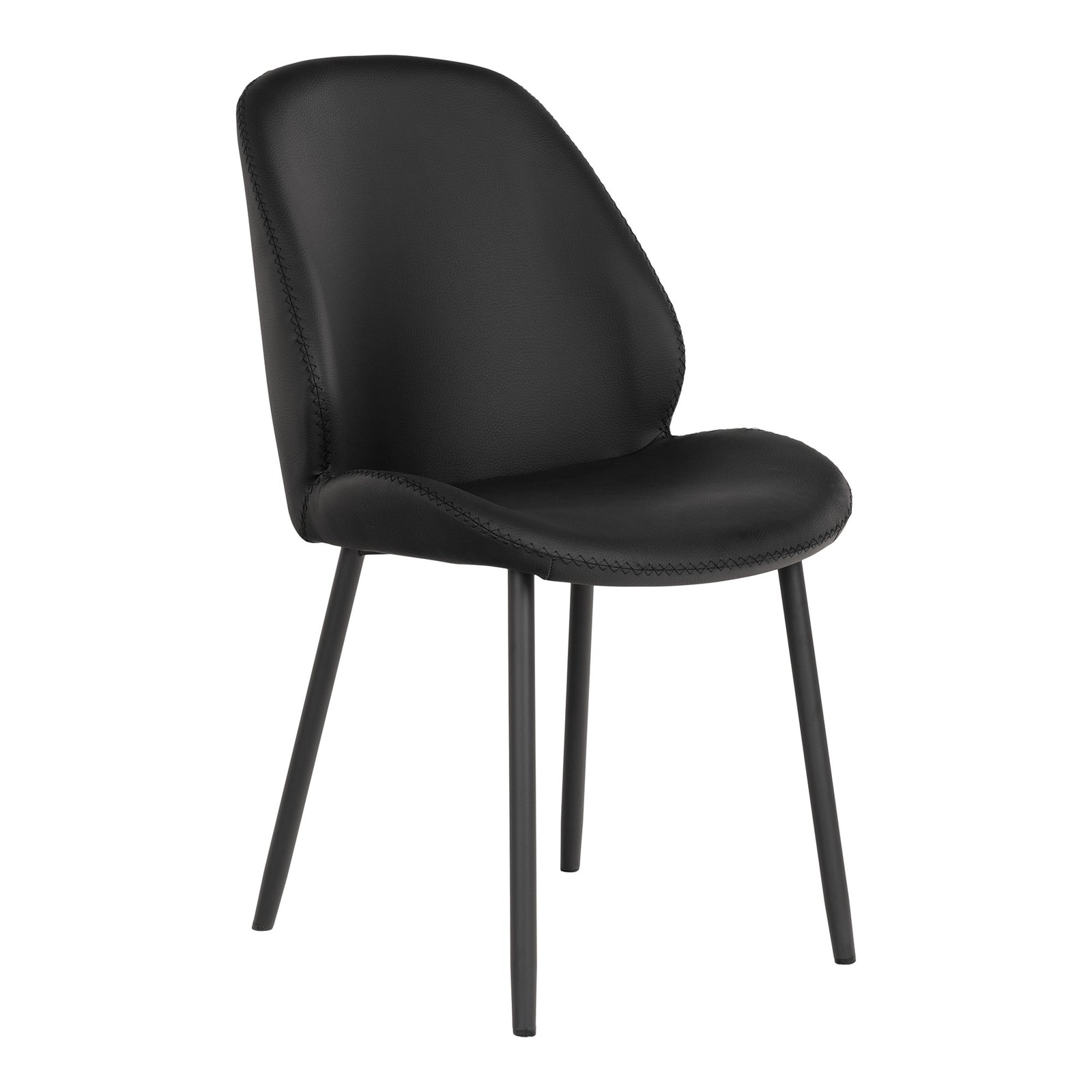 Produktbillede af HOUSE NORDIC Monte Carlo spisebordsstol sort PU og sort metal i premium kvalitet