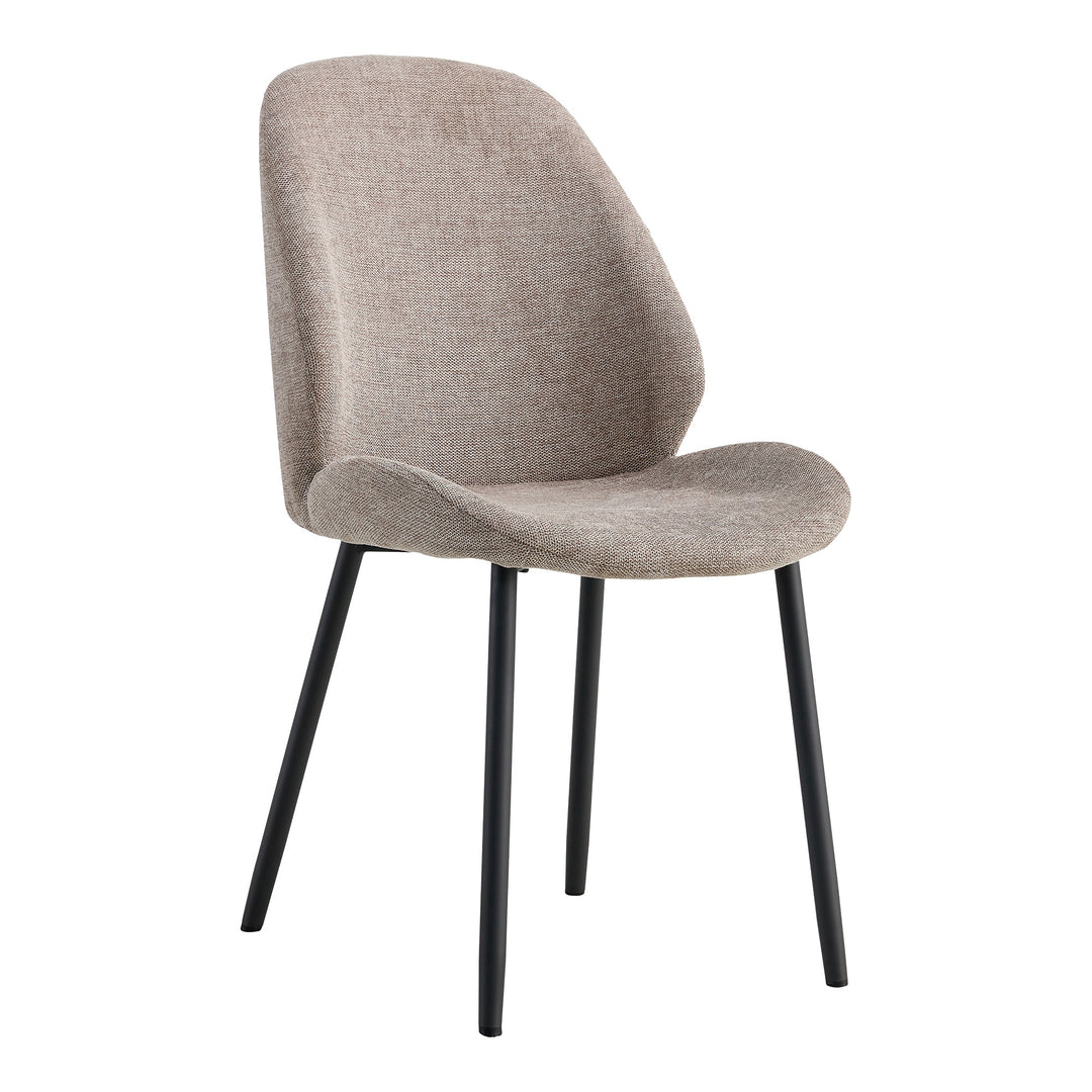 HOUSE NORDIC Monte Carlo spisebordsstol stone grå polyester stof og sort metal
