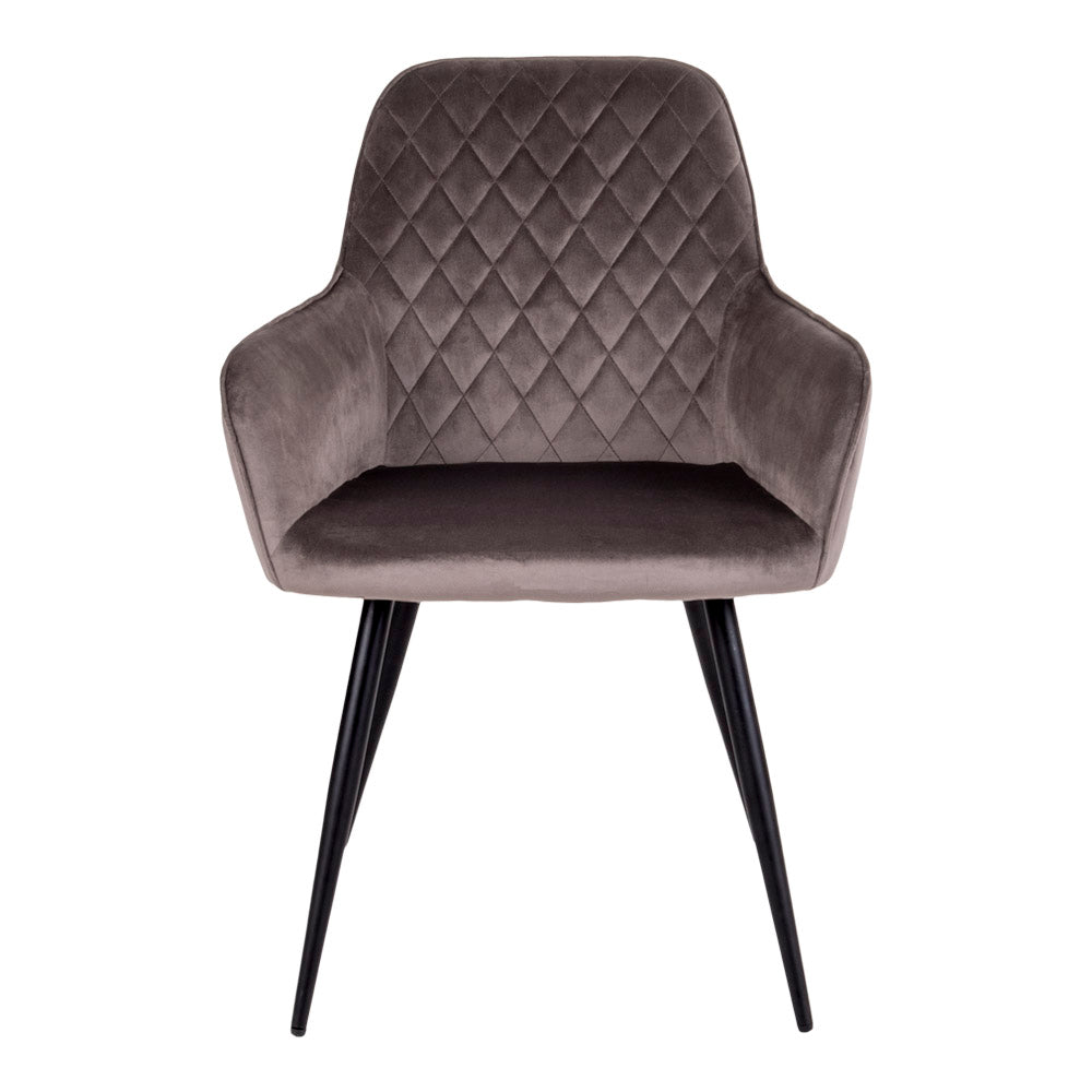 Produktbillede af House Nordic Harbo Spisebordsstol mushroom velour 87 i premium kvalitet