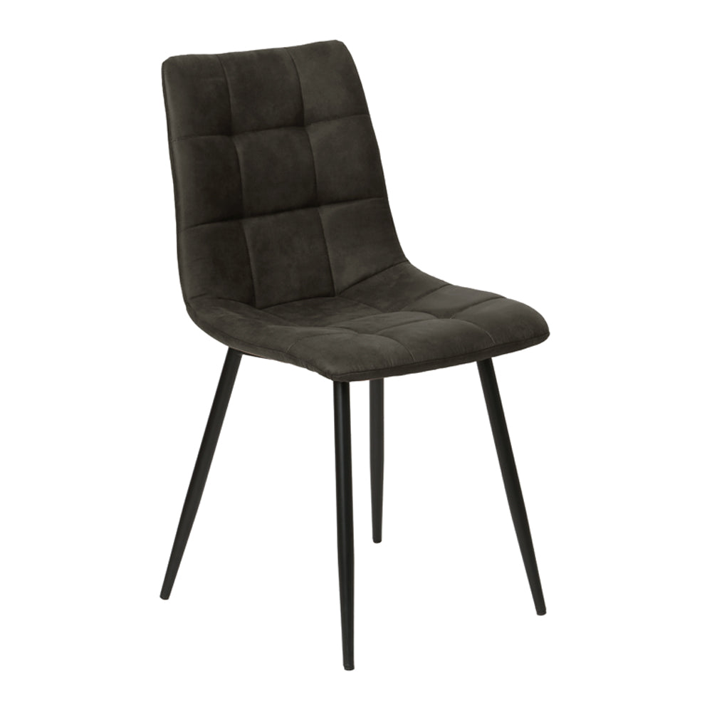 HOUSE NORDIC Middelfart spisebordsstol gråt mikrofiber stof