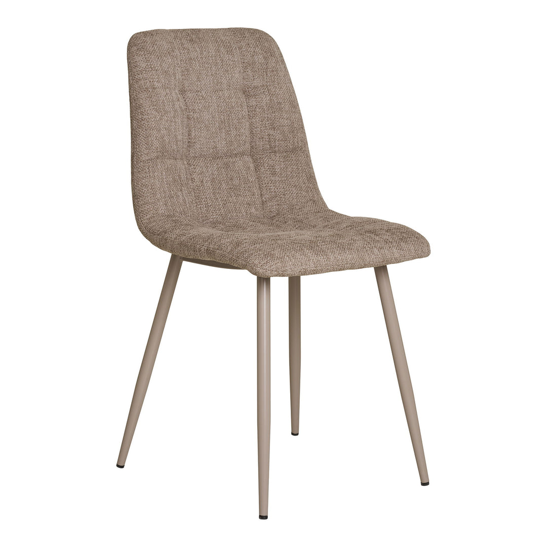 Produktbillede af HOUSE NORDIC Middelfart spisebordsstol grå polyester stof og grå metal i premium kvalitet