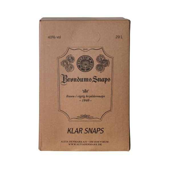 Produktbillede af Brøndums Snaps Klar Bib 20 Liter på tilbud i brug