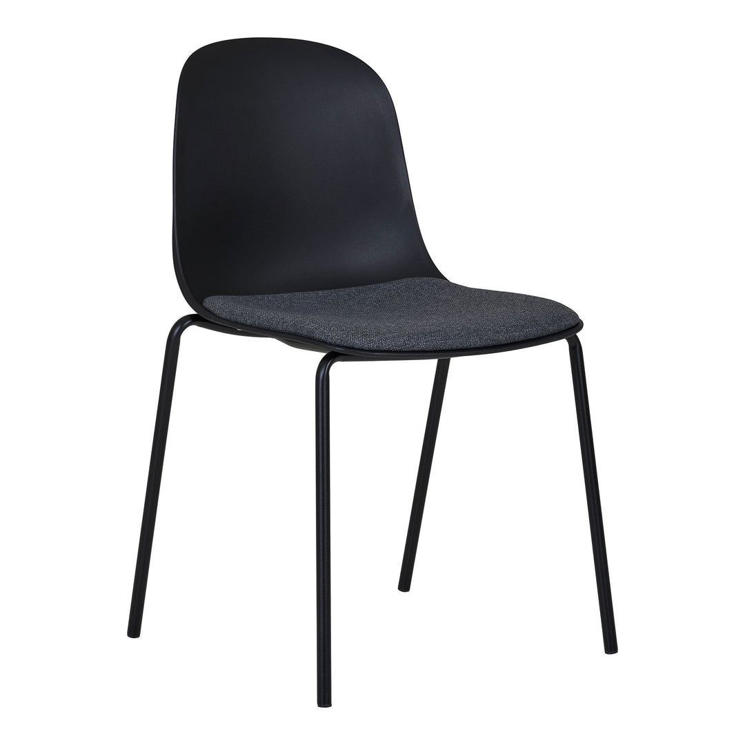 HOUSE NORDIC Madalena spisebordsstol sort plast/polyester stof/stål