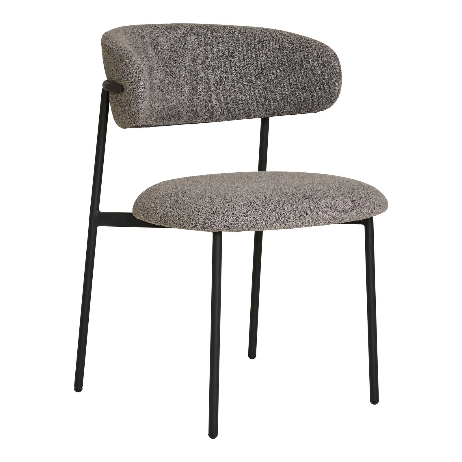 Produktbillede af HOUSE NORDIC MIRA SPISEBORDSTOL BOUCLÃ/LYSEGRÅ M. SORTE BEN 79,5 i premium kvalitet