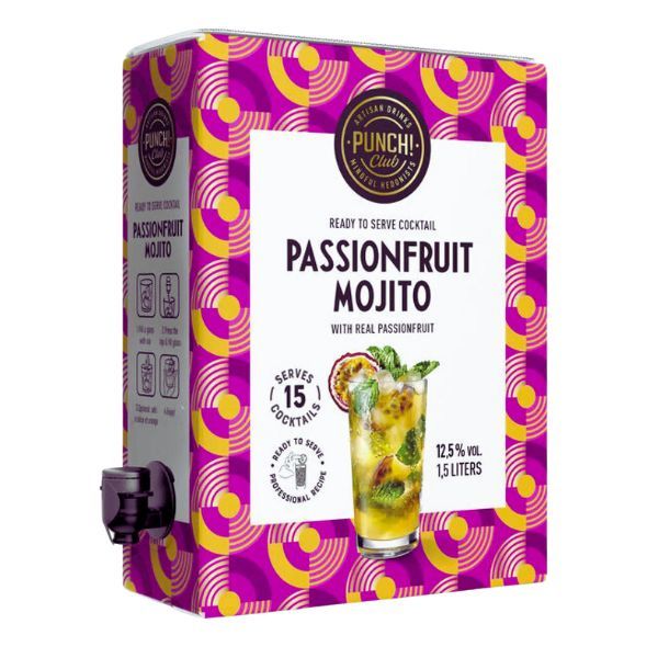 Produktbillede af Punch Club Passionfruit Mojito Cockail Bib 150 Cl på tilbud i brug
