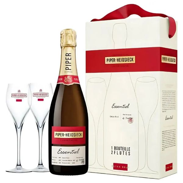 Produktbillede af Piper-heidsieck Champagne Essentiel Gaveæske m. 2 Glas 0,75 Ltr på tilbud i premium kvalitet
