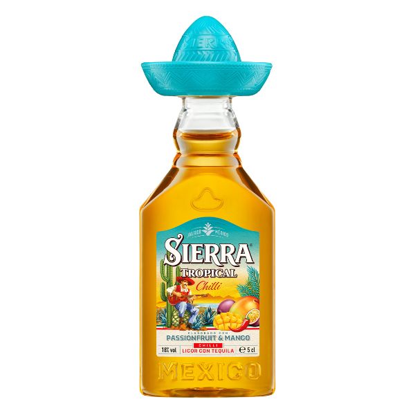 Produktbillede af Sierra Tequila Tropical Chilli 5 Cl Pet på tilbud i brug