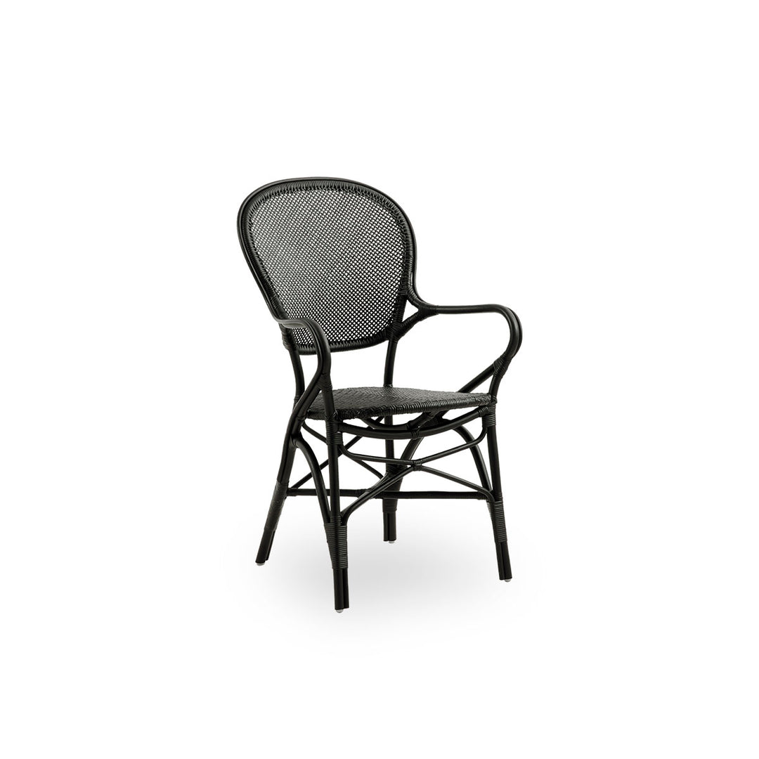 Produktbillede af SIKA DESIGN ROSSINI STOL M/ARMLÆN SORT 93 i premium kvalitet