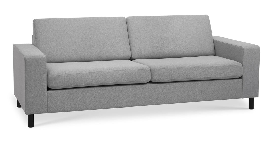 Pan 2,5 pers. sofa grå polyester stof og sort træ