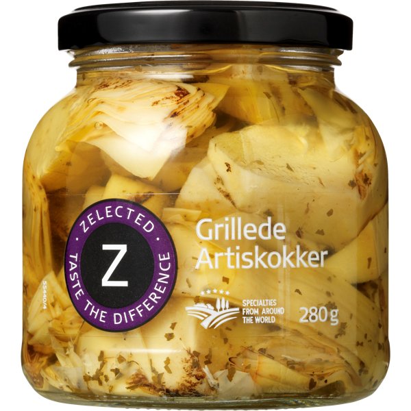 Produktbillede af Grillede Artiskokker Zelected 314g på tilbud i premium kvalitet