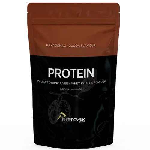 Produktbillede af PurePower Valleprotein Kakao 400g på tilbud i brug