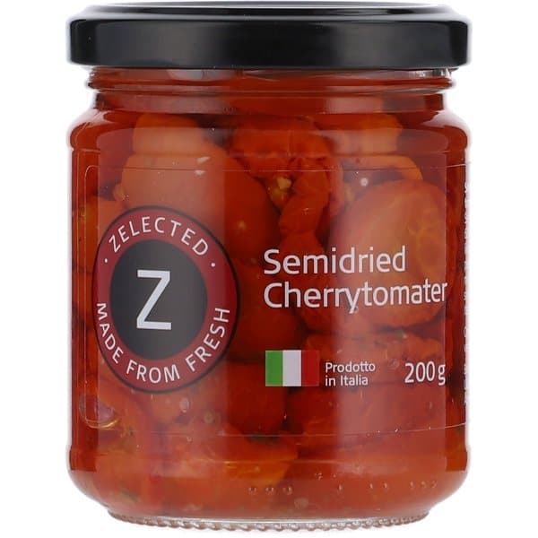 Semidried Cherry Tomatoes 200g Zelected ❤ Kæmpe udvalg i Zelected ❤ Billig fragt og hurtig levering 2 - 5 hverdage - Varenummer: BAR-693505 / Ean: på lager - Udsalg på Delikatesser Tapas Grønt på glas Spar op til 53% - Over 785 kendte brands på udsalg