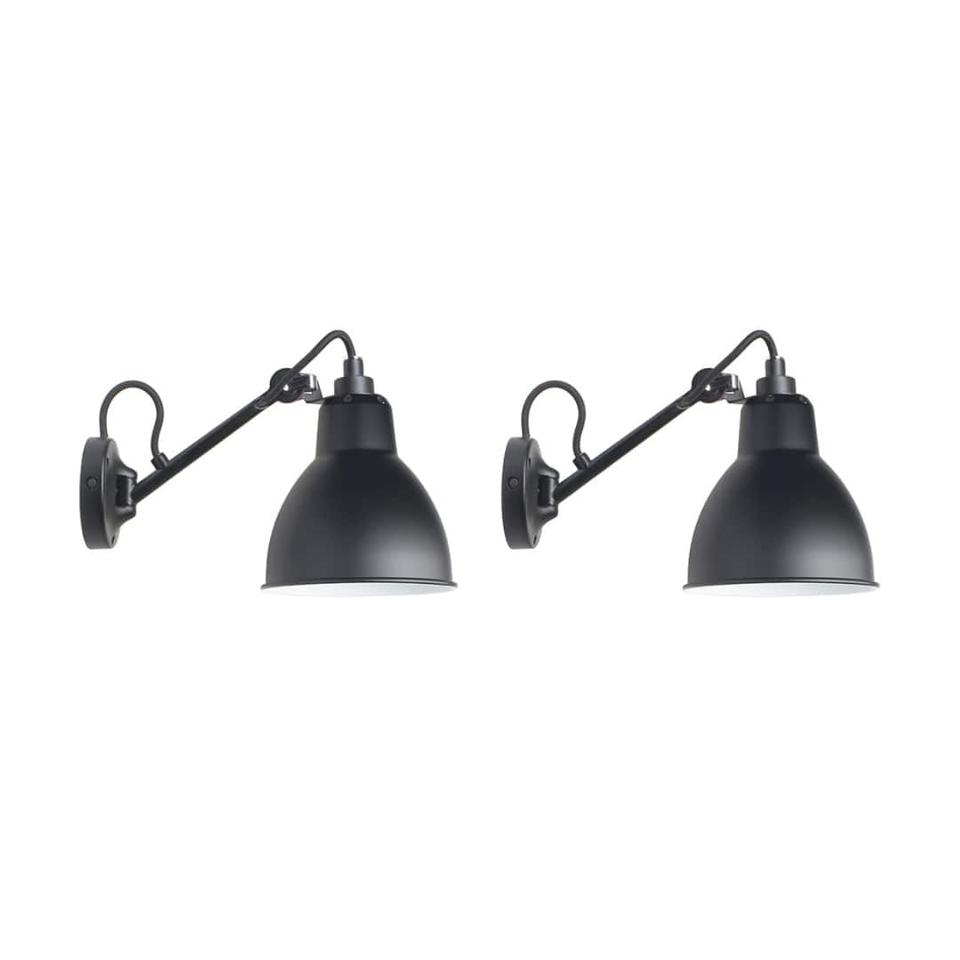Produktbillede af 104 Væglampe Sort 2 pak Lampe Gras i premium kvalitet