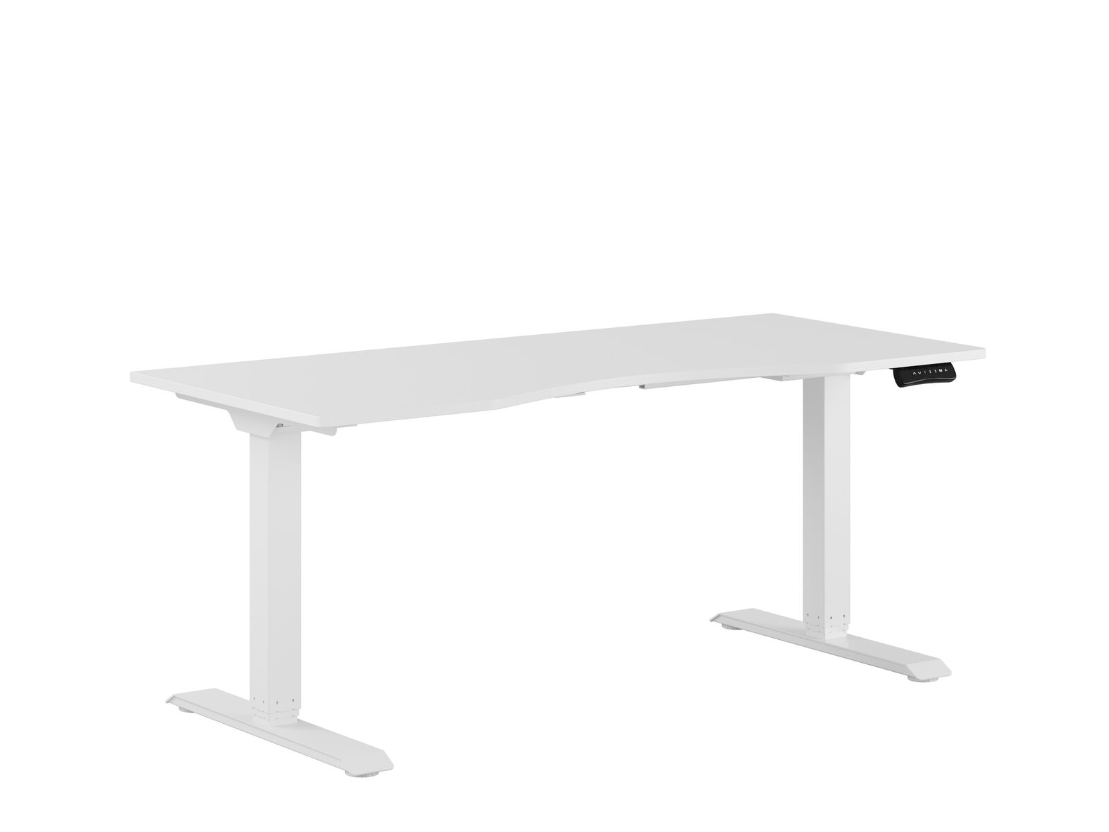 Produktbillede af Premium Hæve/Sænkebord m/2 motorer og maveudtag 160x80cm Hvid-hvid på tilbud
