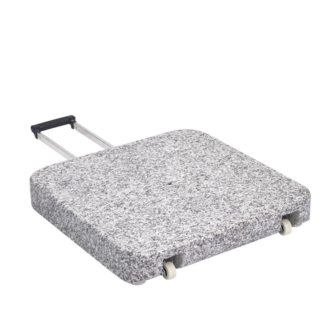 Produktbillede af Granitfod med hjul 55x55x9cm 55kg på tilbud