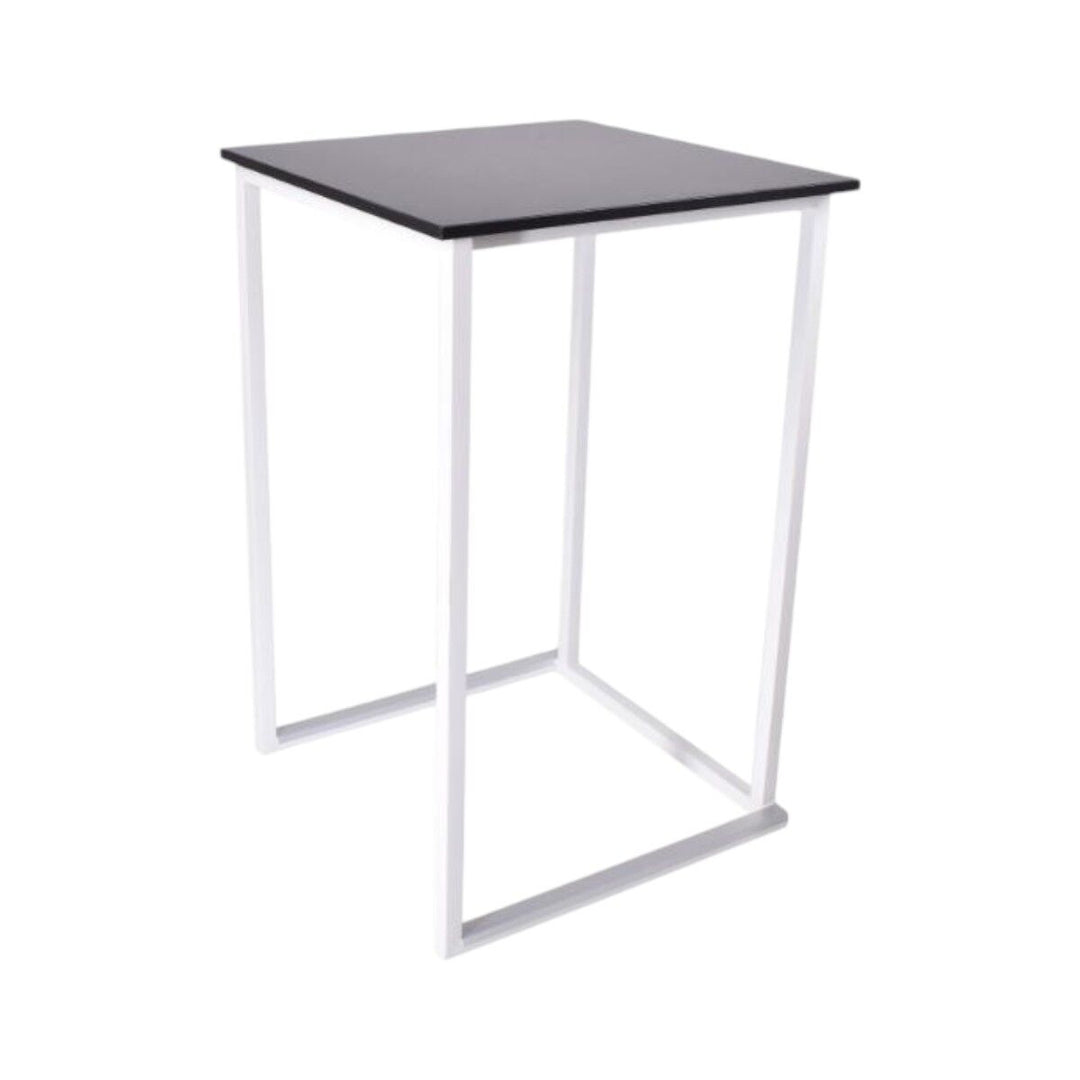 Produktbillede af Square Ståbord 70x70cm Hvid-sort på tilbud