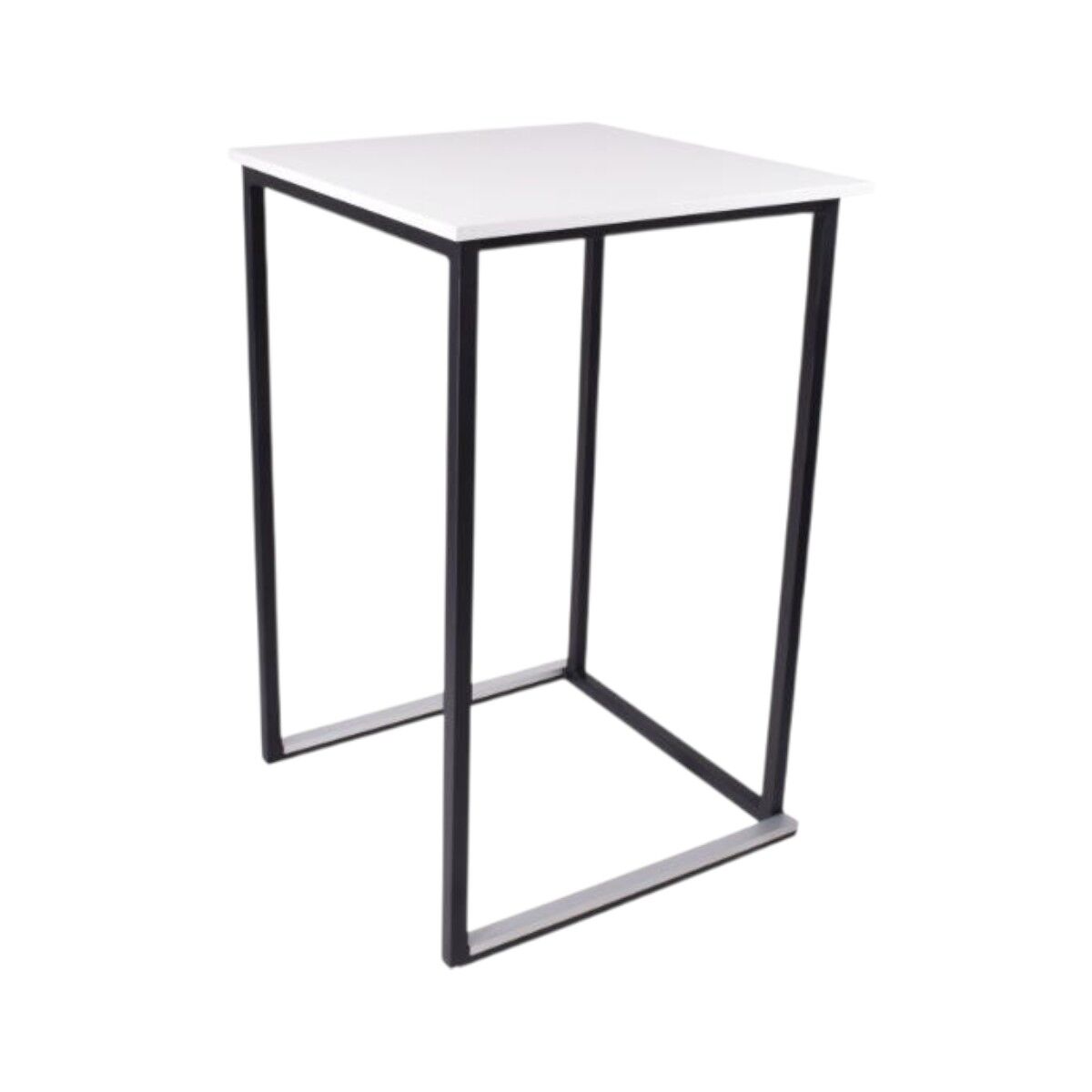 Produktbillede af Square Ståbord 70x70cm Sort-hvid på tilbud