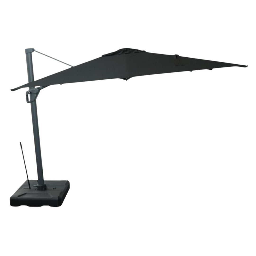 Produktbillede af Corner Parasol v.2 3x3m 280gr/m2 Polyester dug NY Sort på tilbud