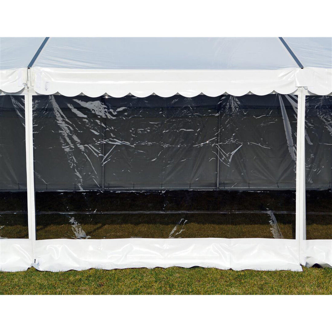 Produktbillede af Side 2,2m hvid lyn panorama hvid PVC på tilbud