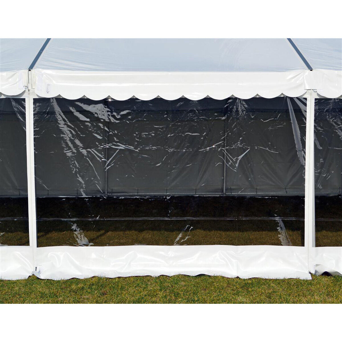 Produktbillede af Side 2,2m hvid lyn panorama hvid PVC på tilbud