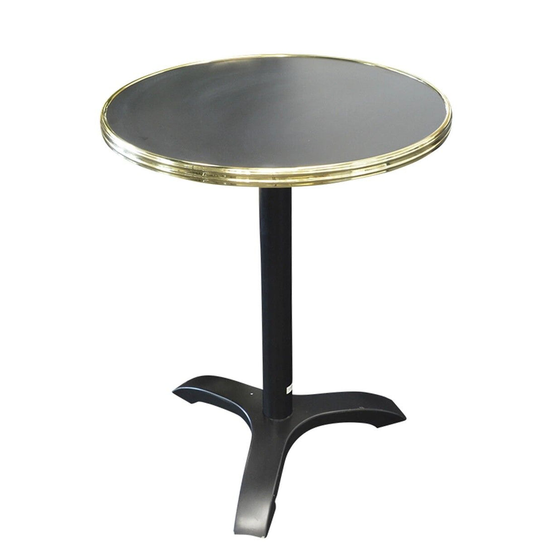 Produktbillede af Sort/messing bordplade rund ø70cm på tilbud