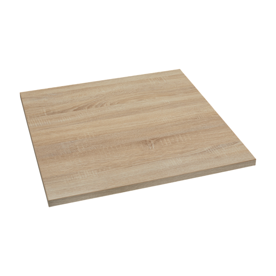 Produktbillede af Sawcut Oak bordplade firkantet Lamidur 70x70 cm på tilbud