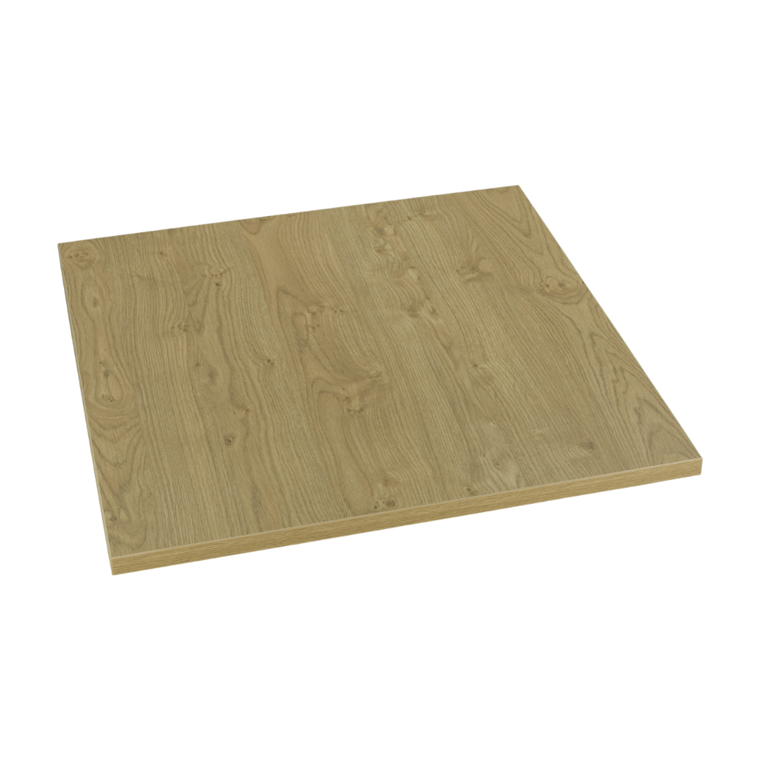 Produktbillede af Cognac Oak bordplade firkantet Lamidur 70x70 cm på tilbud