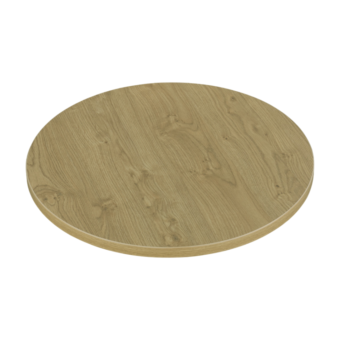 Produktbillede af Cognac Oak bordplade rund Lamidur ø70 cm på tilbud