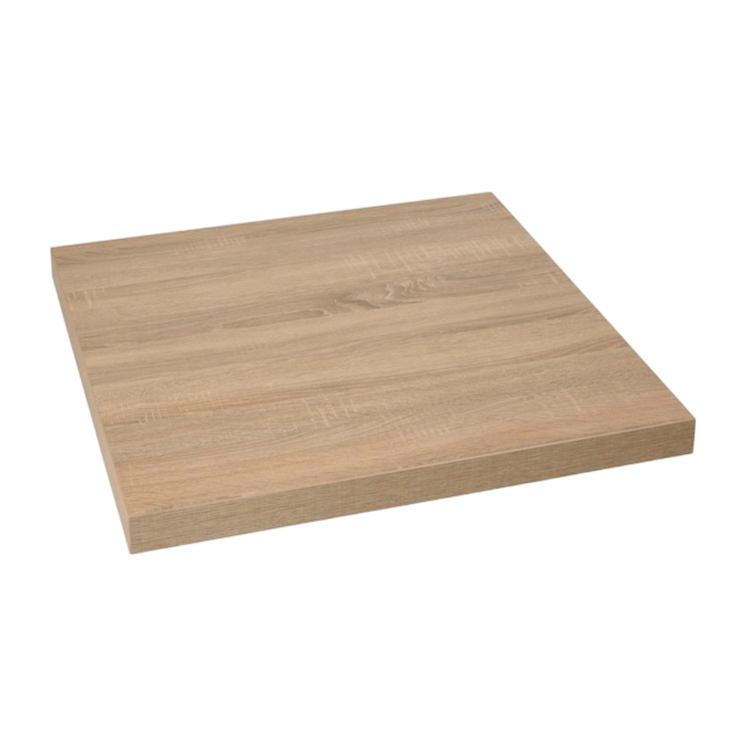 Produktbillede af Sawcut Oak bordplade firkantet DuroLight 80x80 cm på tilbud