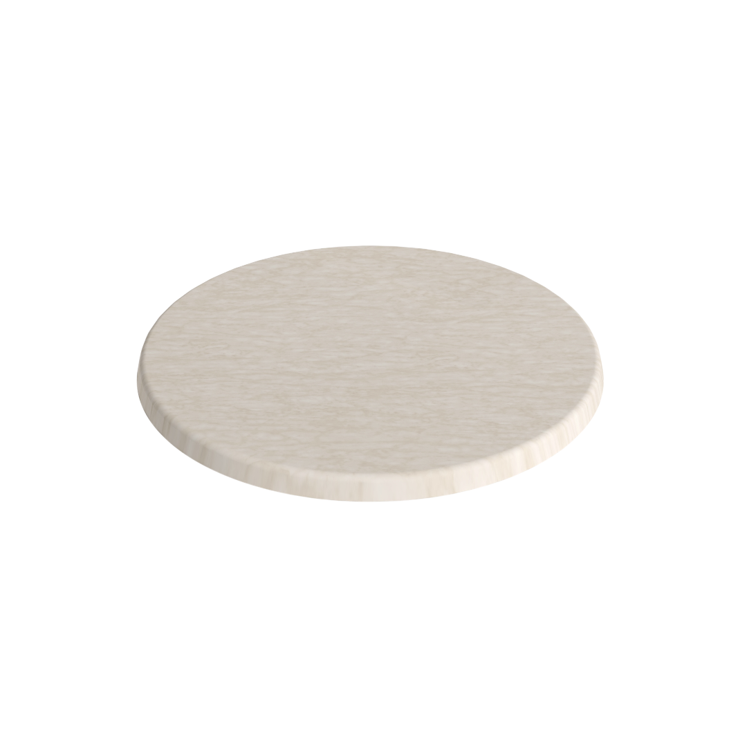 Produktbillede af Marmorlook bordplade rund ø70 cm på tilbud