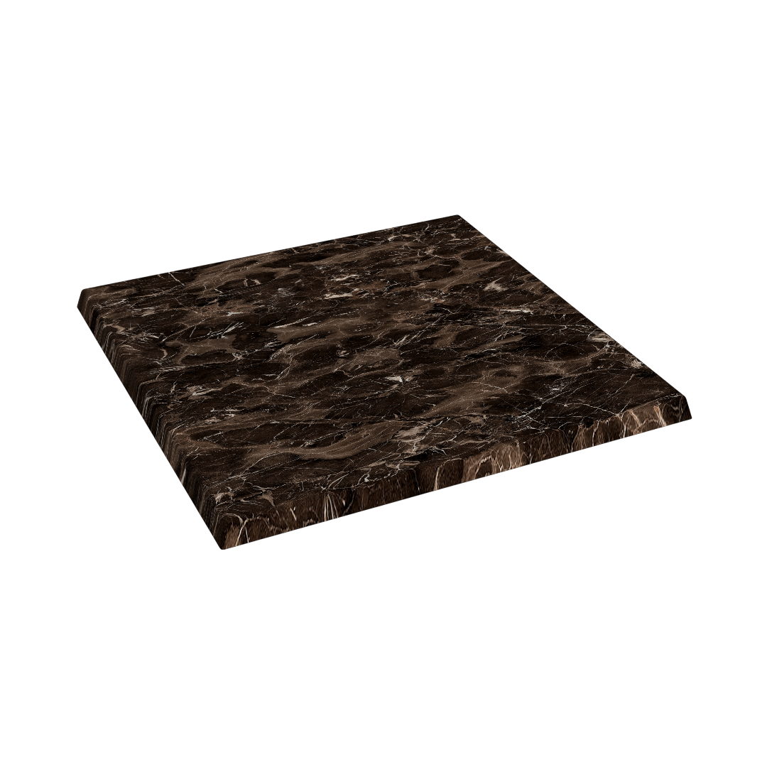 Produktbillede af Karacabey marmorlook bordplad firkantet 70x70 cm på tilbud