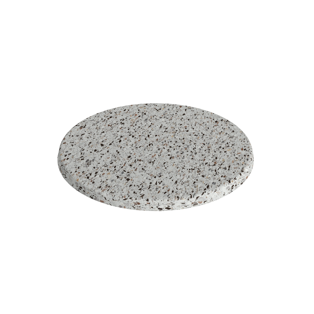 Produktbillede af Terrazzolook bordplade rund ø70 cm på tilbud