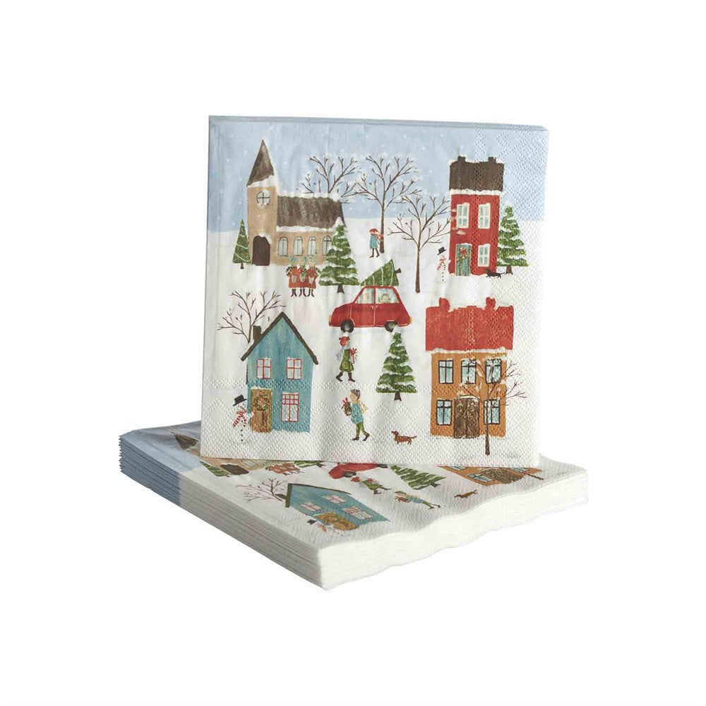 Produktbillede af Nääsgränsgården Papirservietter Winter 20stk 33x33cm i premium kvalitet