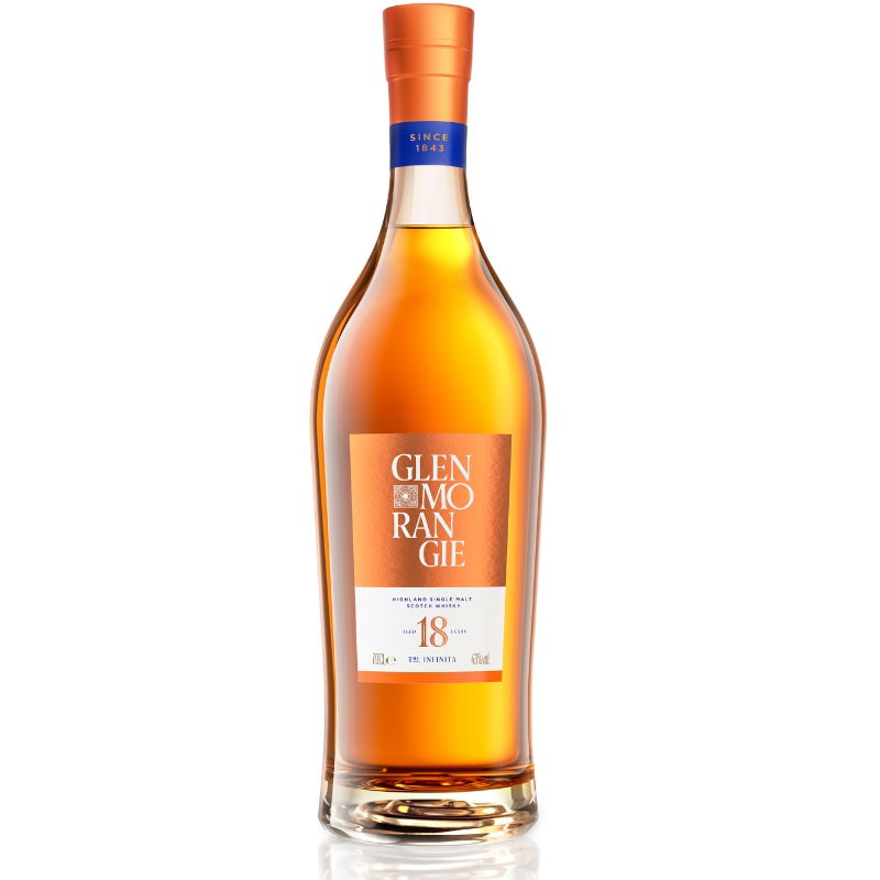 Produktbillede af Glenmorangie Single Malt 18 Years Old 70cl på tilbud – premium kvalitet og detaljer