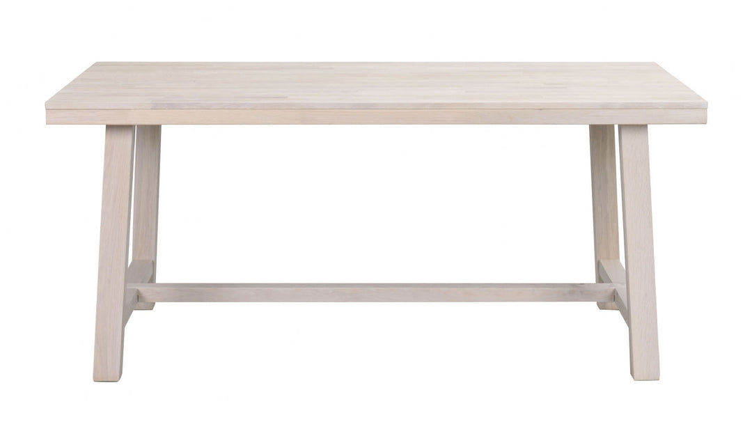 ROWICO Brooklyn spisebord hvidpigmenteret eg m. udtræk 170x95