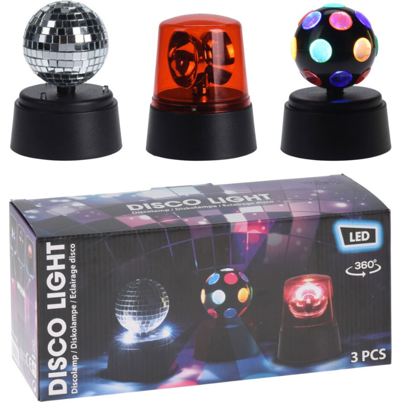 Produktbillede af Diskolys Sæt 3 Stk. på tilbud i brug