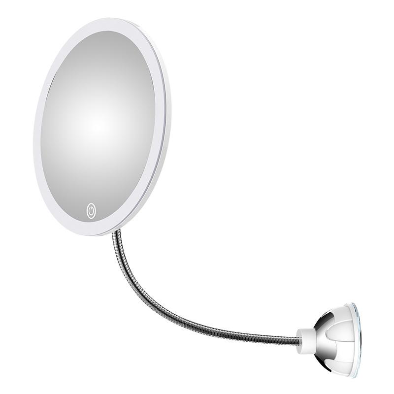 Produktbillede af Køb Makeup-Spejl m/LED & zoom med sugekop og fleksibel arm på tilbud