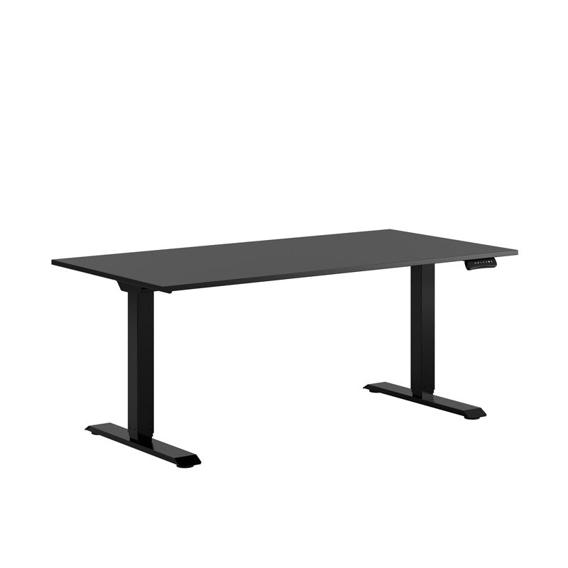 Produktbillede af Premium Hæve/Sænkebord m/2 motorer 160x80cm Sort sort på tilbud